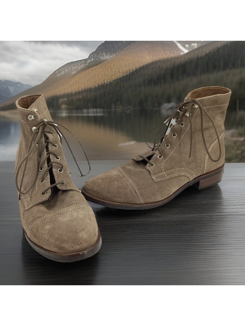 Thursday Boot Co Women's Taupe Beige Captain Suede Combat Desert Boots Size 11